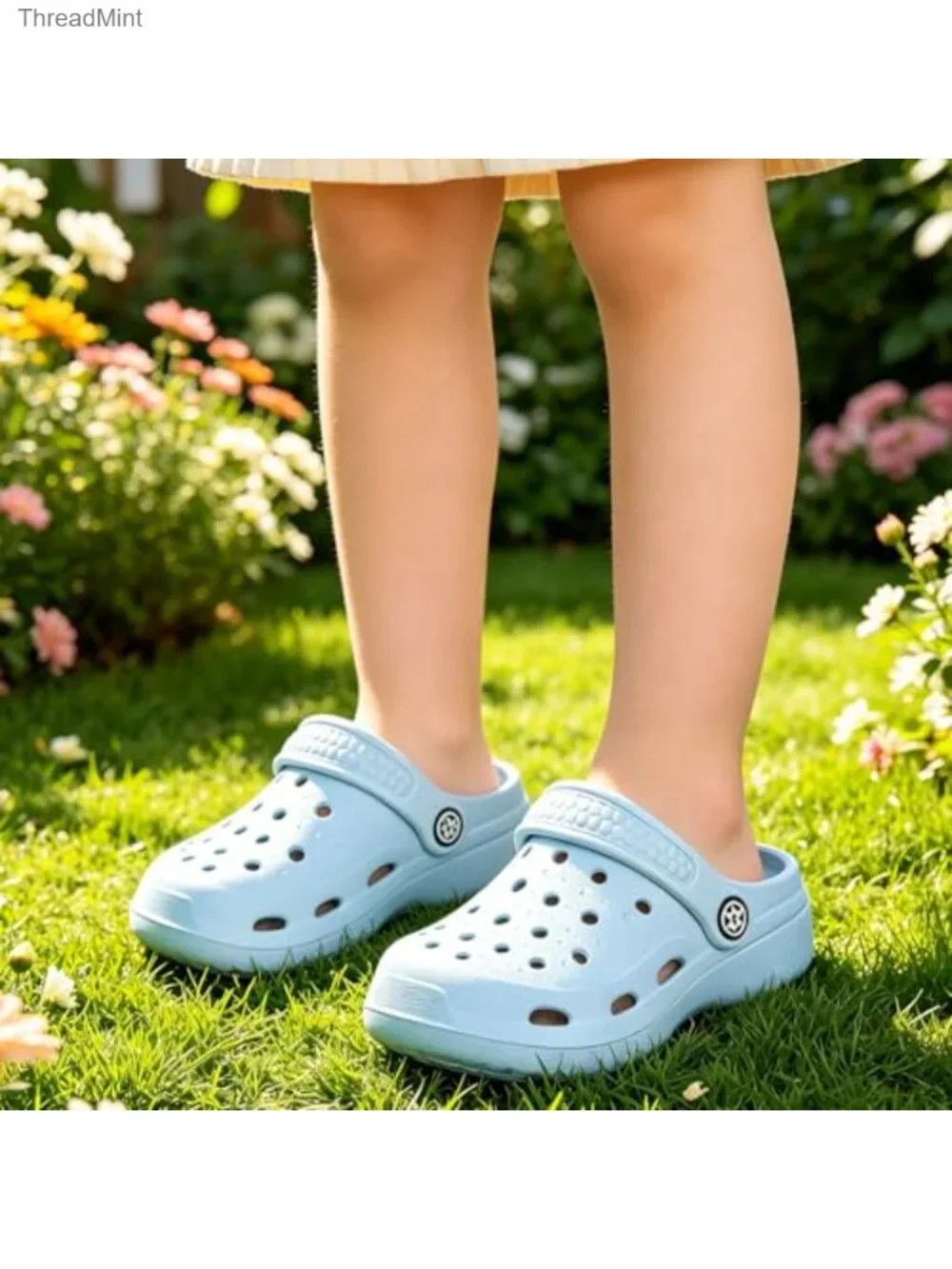 Kids Garden Clogs with Arch Support, Lightweight EVA Slip-on Sandals, Quick-Dry